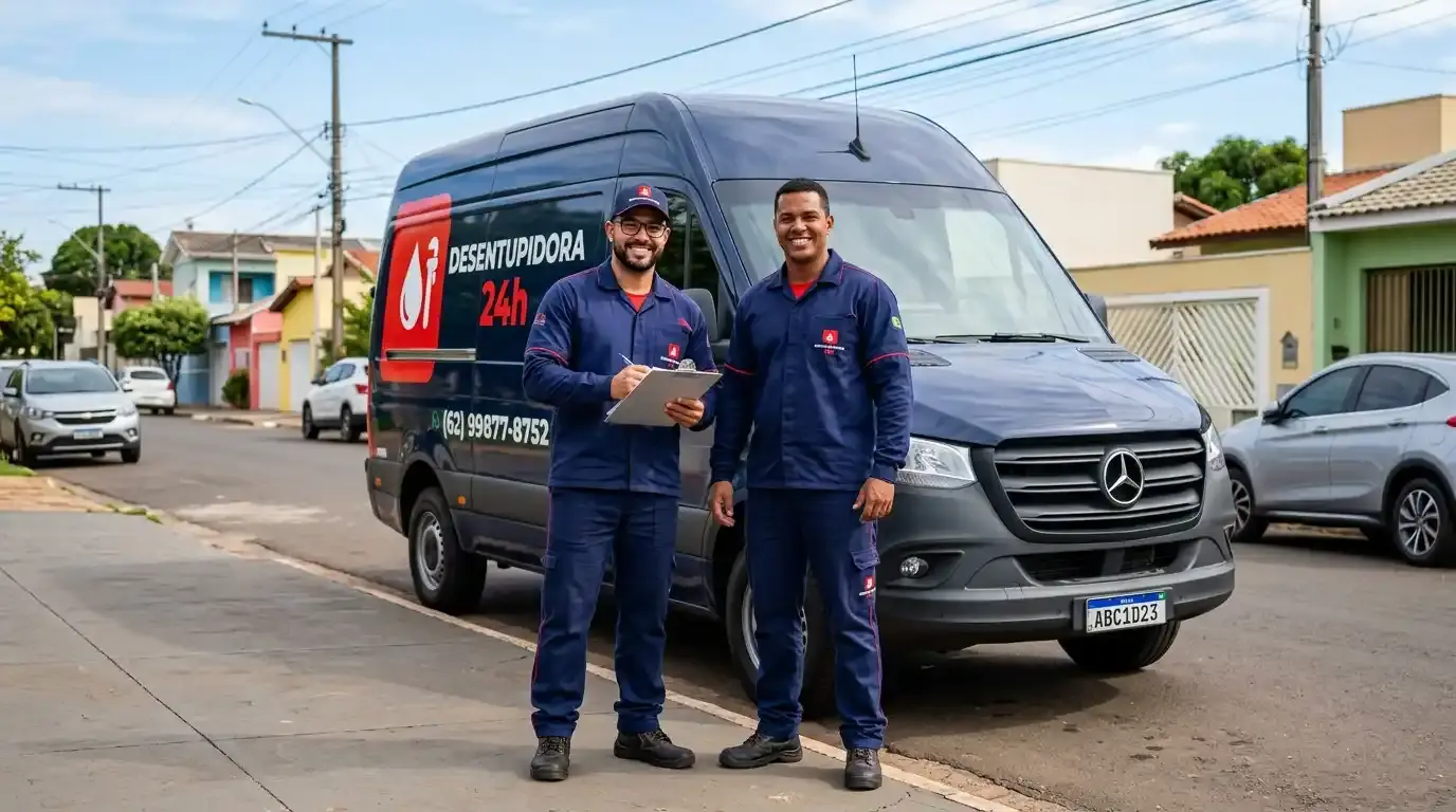 Nossa Equipe de Especialistas — Desentupidora 24h Goiânia